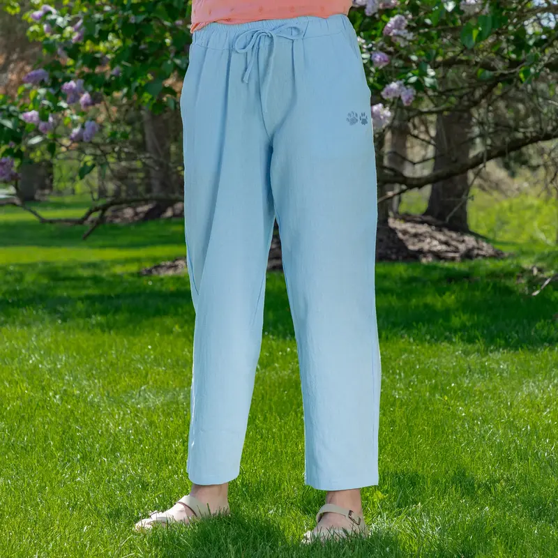 Paw Print Lightweight Cropped Pant - 1X