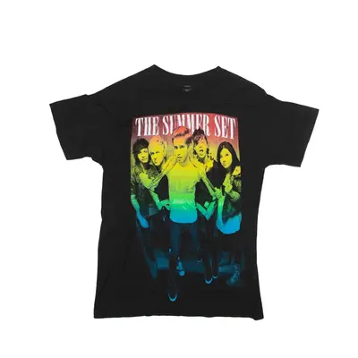 TULTEX The Summer Set Band T-Shirt Black Short Sleeve Mens XS