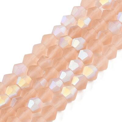 Imitate Austrian Crystal Bicone Frosted Glass Beads Strands