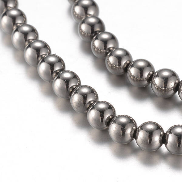 Electroplate Magnetic Synthetic Hematite Bead Strands