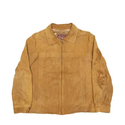 MARLBORO Classics Leather Jacket Brown Suede 90s Mens XL