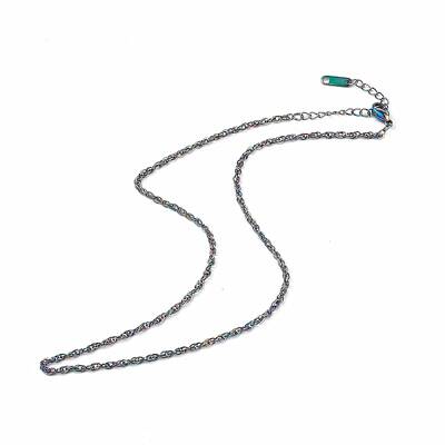 Ion Plating(IP) 304 Stainless Steel Rope Chain Necklace for Men Women