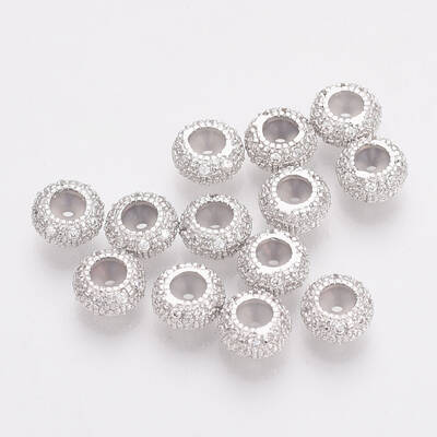 Brass Cubic Zirconia Beads