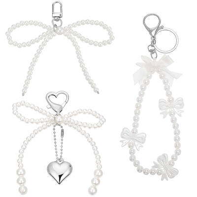 3Pcs 3 Styles Alloy with Plastic and  Polyester Pendant Decorations