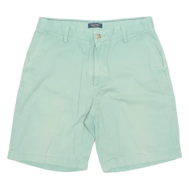 NAUTICA Mens Chino Shorts Green M W32