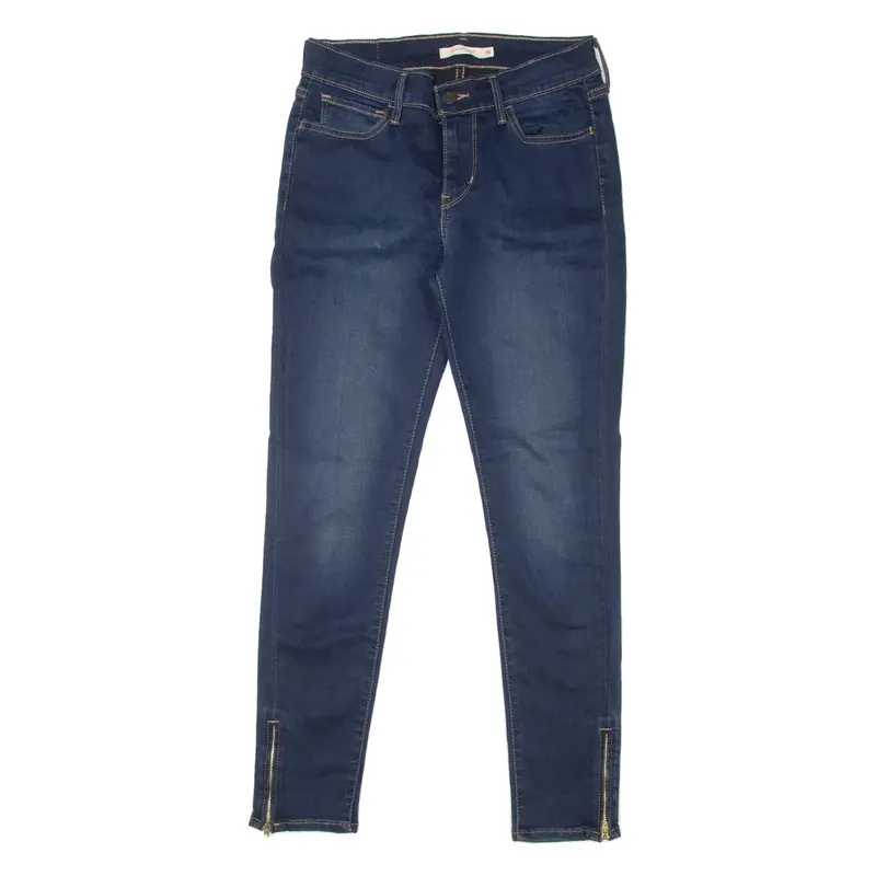 LEVI'S 710 Womens Jeans Blue Slim Skinny Stone Wash W28 L27