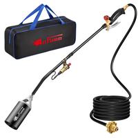 Portable Propane Torch Weed Burner Kit with Storage Bag, High Output BTUs Weed Torch with 10 FT Hose, Self Igniter Weed Flame...
