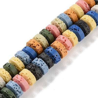 Synthetic Lava Rock Dyed Beads Strands