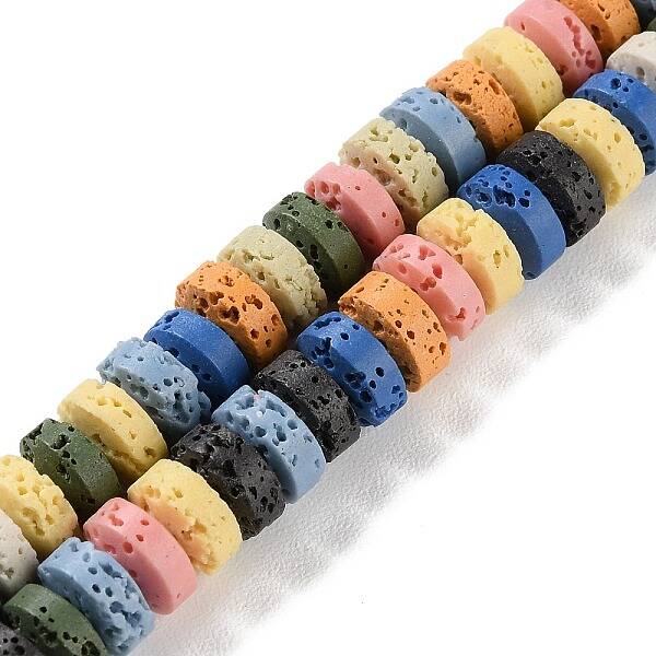 Synthetic Lava Rock Dyed Beads Strands