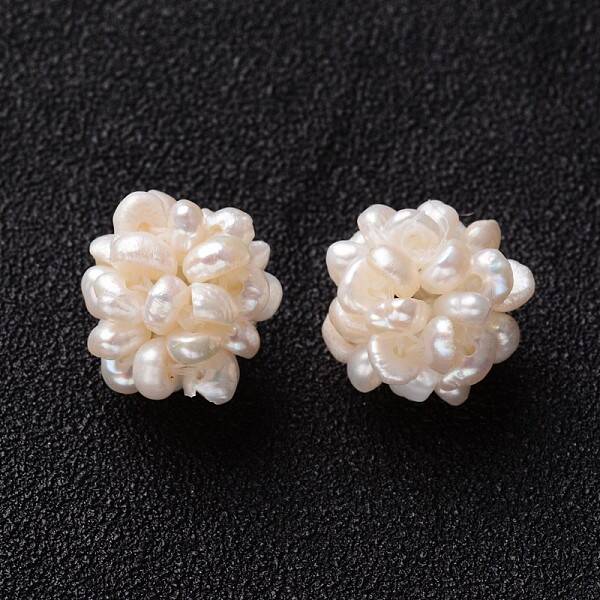 Round Handmad Natural Pearl Woven Beads