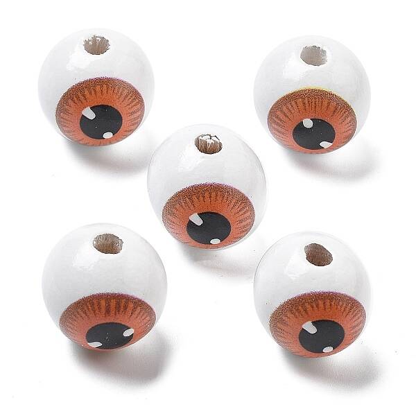 Printed Schima Wood European Beads