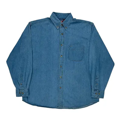 Denim Outback River Denim Shirt - Large Blue Cotton