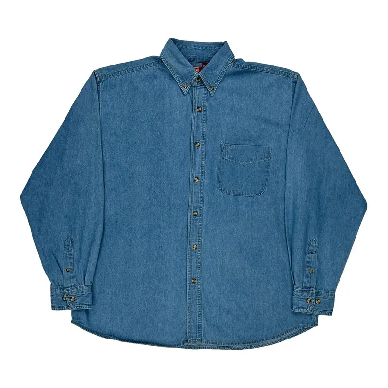 Denim Outback River Denim Shirt - Large Blue Cotton