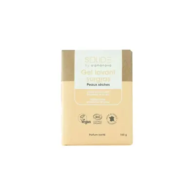 Alphanova Solid Cleansing Gel Surgras Dry Skin 100g