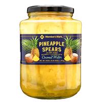 Member's Mark Pineapple Spears in Coconut Water 42 Ounce Healthy Snack Naturally Flavored with Coconut Water