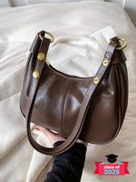 Women's Summer 2025 Simple Solid Color Zipper Shoulder Purse, Versatile Underarm Bag, All-match Hobo Bag for Daily, Bags for ...