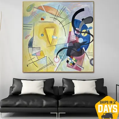 Abstract Colorful Original Luxury Kandinsky Style Painting Art Figurative Paintings On Canvas Modern Hobby Painting Wall Deco...