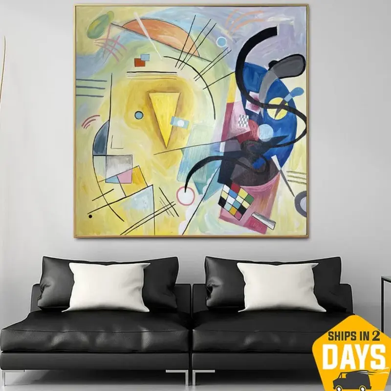 Abstract Colorful Original Luxury Kandinsky Style Painting Art Figurative Paintings On Canvas Modern Hobby Painting Wall Deco...