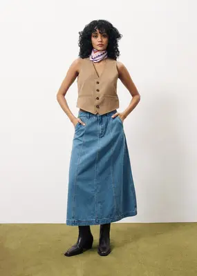 Denim Skirt Chc-24045 Ermeline Bleu-Jean | Color: BLEU JEAN | Size: M