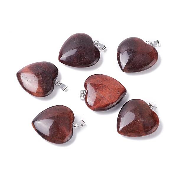 Natural Dyed & Heated Red Tiger Eye Pendants