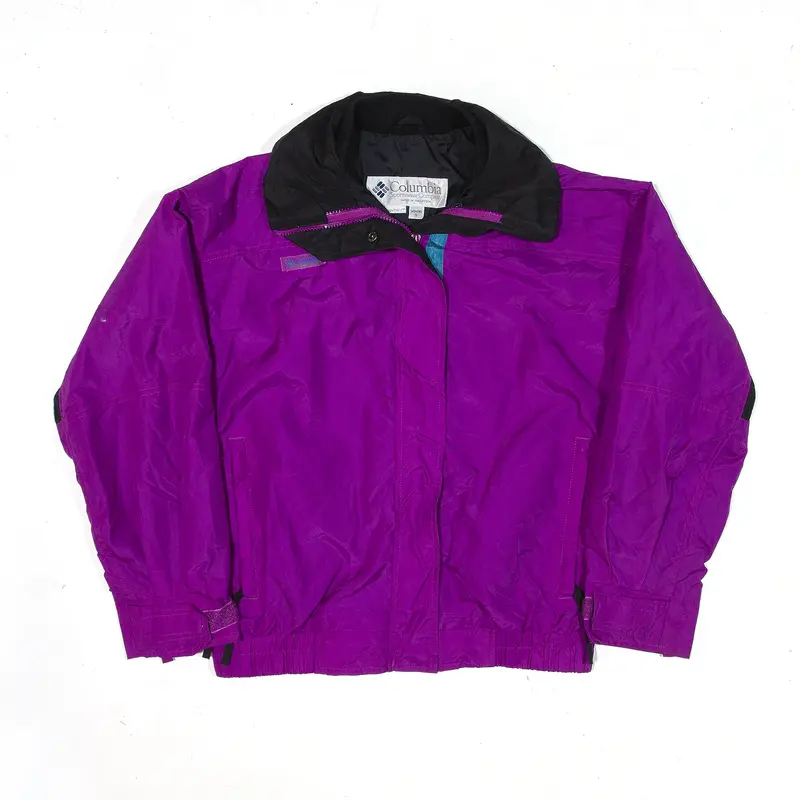 COLUMBIA BugaBoo Jacket Purple Colourblock Nylon Rain Womens S
