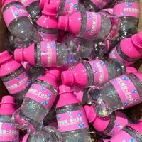 Mini Soda Bottle Lipgloss NOVELTY Stunn Soda Holographic Glossy Glitter Lip Gloss - Peach Scent - Pink Cute Packaging (SOLD I...