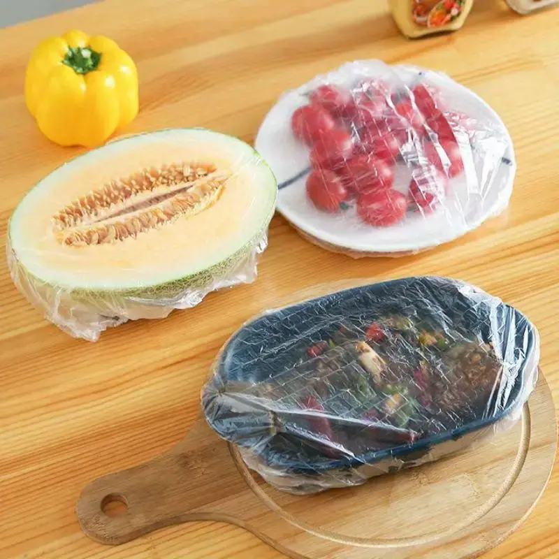 Disposable Elastic Food Storage Cover, 100/500/1000pcs Bowl Dish Dust Cover, Elastic Food Wrap Cover for Kitchen Refrigerator
