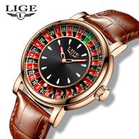 LIGE Colorful Roulette Watch,eye-catching alloy dial with dynamic ball accents, waterproof and luminous. A unique piece that ...