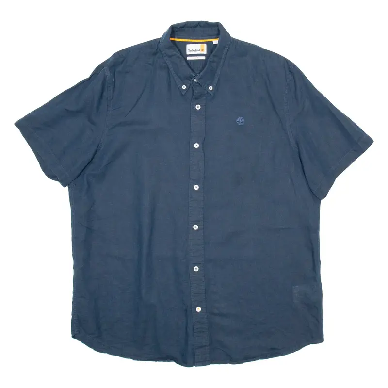 TIMBERLAND Slim Fit Mens Plain Shirt Blue XL