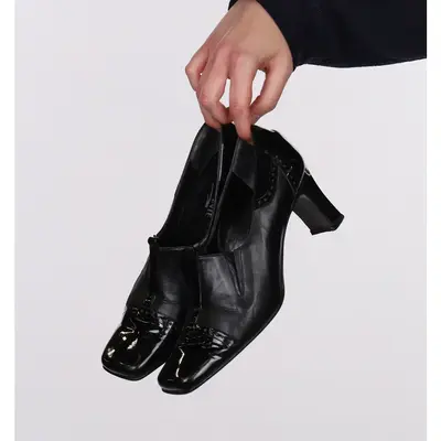 Roberta Rogante Heels - UK 5.5 Black Leather