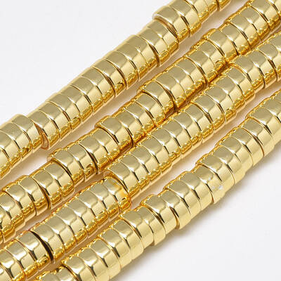 Electroplate Non-magnetic Synthetic Hematite Beads Strands
