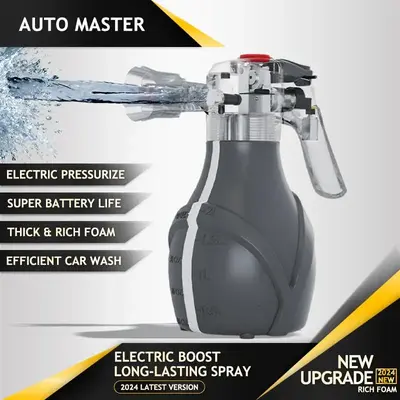 Electric Foam Sprayer Car Wash Water Gun WithCannon & Snow Foam Lances High Pressure CarWash Bottle Cleaner