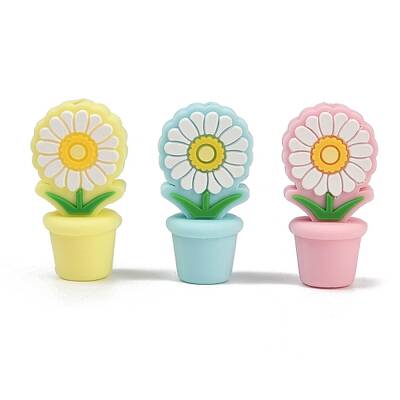 Flower Food Grade Silicone Focal Beads