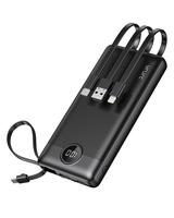 Travel-Ready 10000mAh Portable Charger - Built-in Cables & 5 Outputs, Smart LED Power Bank for All Phones. Usb Charging Smart...