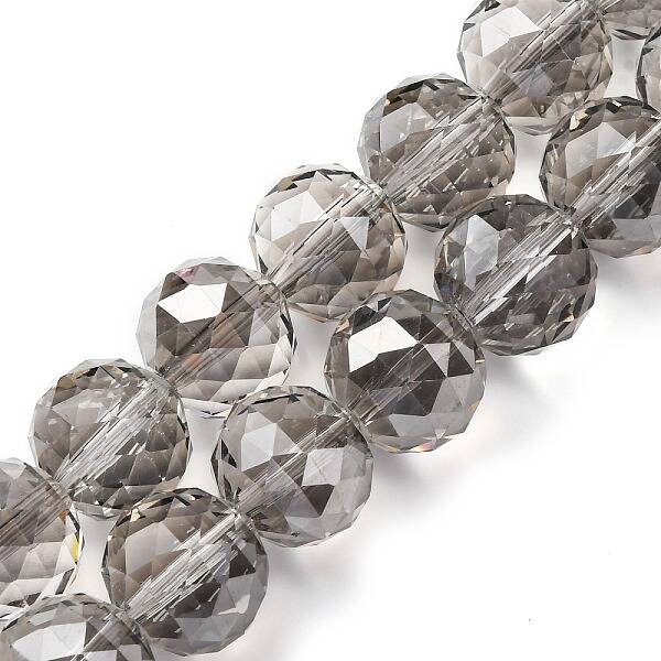 Transparent Electroplate Glass Beads Strands