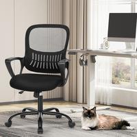 Sweet Furniture F Office Chair, Mid Back Computer Ergonomic Mesh Desk with Larger Seat, Executive Height Adjustable Swivel Ta...
