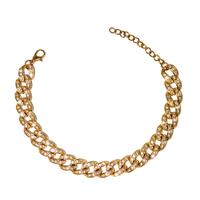 Sparkle & Shine - Zinc Alloy Anklet with Rhinestones, Gold or Silver Finish, Perfect for Adding Subtle Bling
