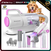 Geoorood Dog Grooming Vacuum Kit, 13000Pa Suction Power, 2.2L & 2.5L Dust Collection, Stainless Steel Blade, Gifts for Pet, F...