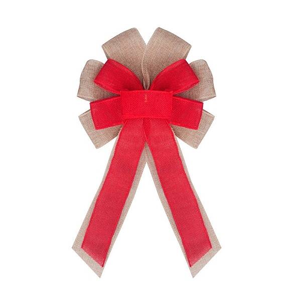 Christmas Linen Big Bowknot Pendant Decorations