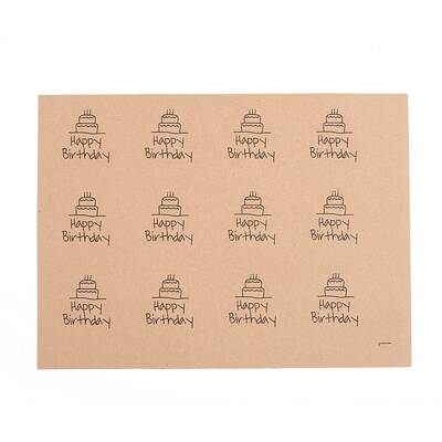 Self-Adhesive Kraft Paper Gift Tag Stickers