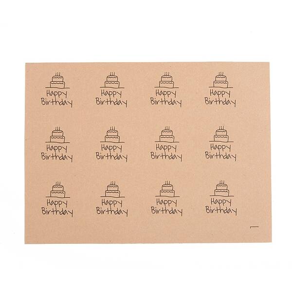 Self-Adhesive Kraft Paper Gift Tag Stickers