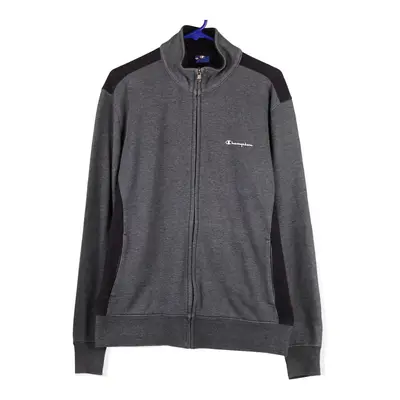 Champion Zip Up - Large Grey Cotton Blend