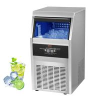 VEVOR 110V Commercial Ice Maker Machine 120-130LBS/24H with 33LBS Bin, Stainless Steel Automatic Operation Under Counter Ice ...