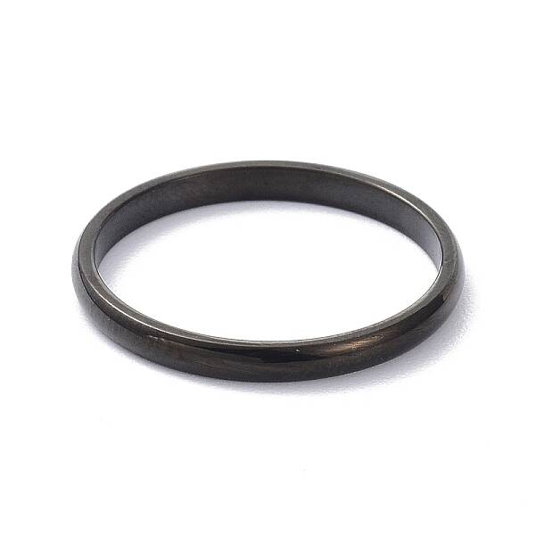 2mm Polished Plain Dome Finger Ring for Girl Women