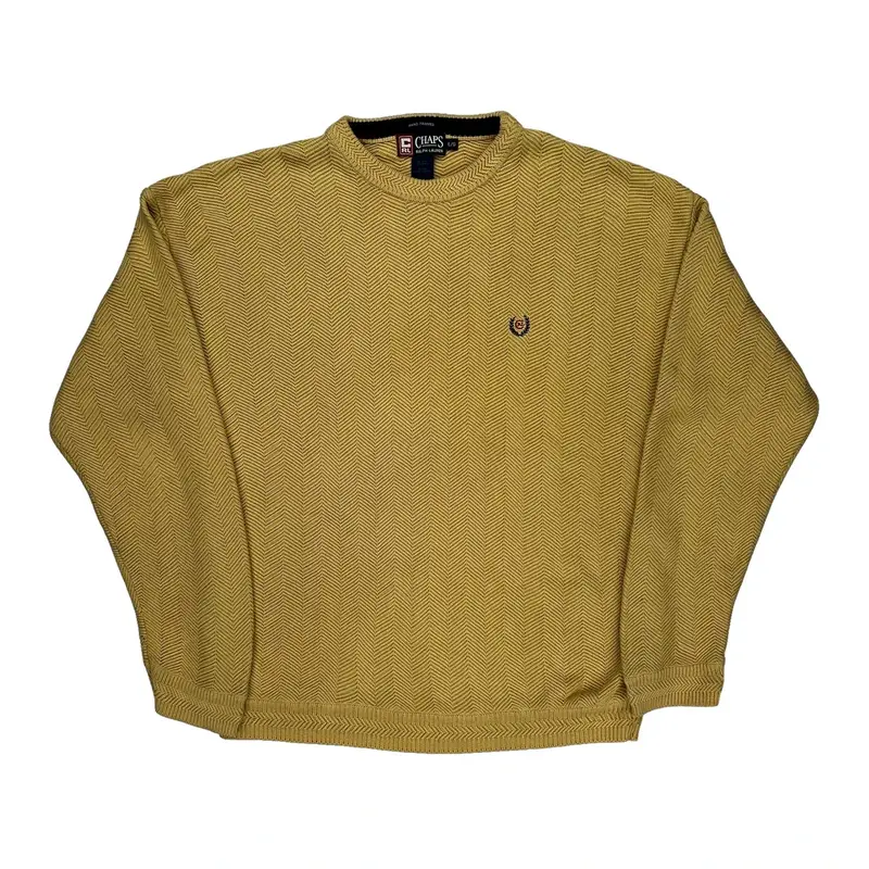 Chaps Ralph Lauren Jumper - Large Yellow Cotton
