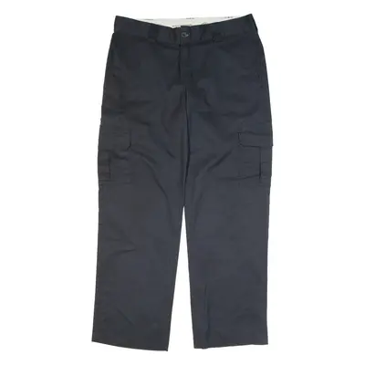 DICKIES Cargo Style Workwear Mens Trousers Black Regular Straight W34 L31