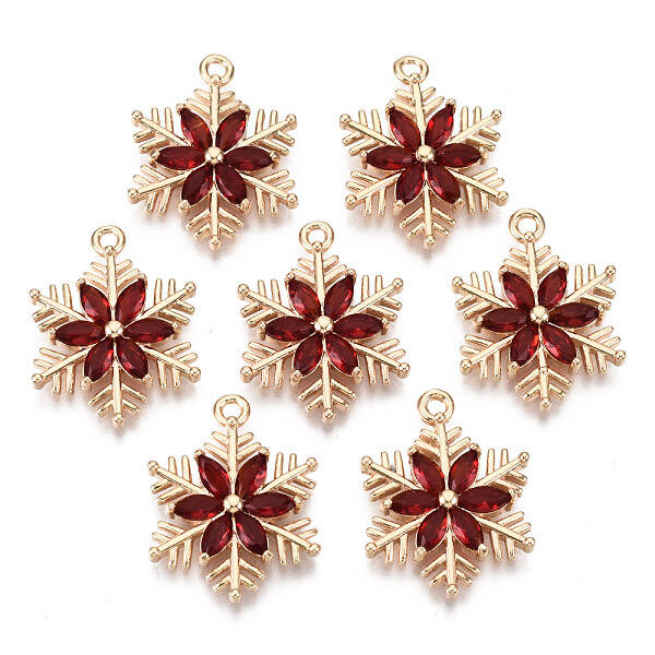 Christmas Brass Glass Pendants