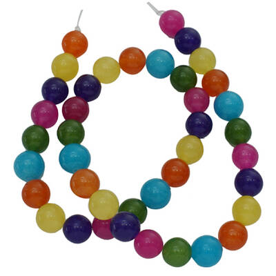 Dyed Natural White Jade Beads Strands