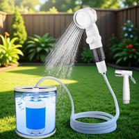 Rechargeable Water Pump Set, Outdoor Travel Pet Cleaning Equipment, Multifunctional Garden Drainage Tool Set, Garden Watering...
