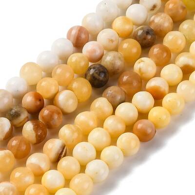 Natural Yellow Jade Beads Strands